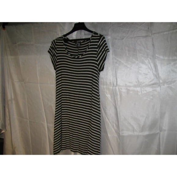 TMJ Black/white, assymetric hem, tshirt tunic SZ L - Picture 1 of 9
